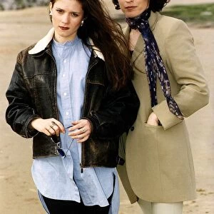 Anna Friel Actress and Marie Francis on a holiday out at seaside who play Lesbian