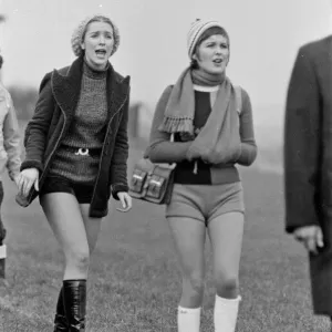 Anne Kirkbride and Clare Sutcliffe on Film Set Print 1971 Anne Kirkbride and Clare Sutcliffe on Film Set Print 1971