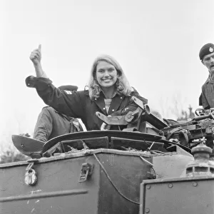 Anneka Rice, Television presenter pictured filming the BBC Television Programme