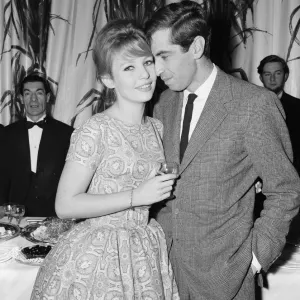 Annette Stroyberg, danish actress pictured with fiancee, film director Roger Vadim Annette Stroyberg, danish actress pictured with fiancee, film director Roger Vadim