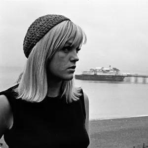 Annie Nightingale at Brighton Palace Pier. 5th September 1965