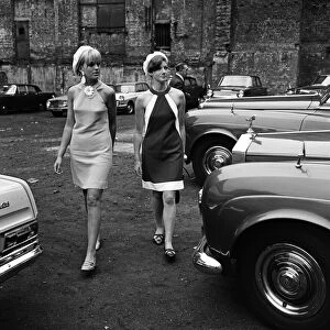 Annie Nightingale (left) models Ascot specials. 16th June 1966
