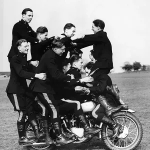 The annual motor cycle display by the Royal Signals was held at Catterick Camp The annual motor cycle display by the Royal Signals was held at Catterick Camp