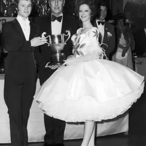 Anthony Latimer and Verona Abbott Receive Butlins Sequence Trophy, 1979 Print Anthony Latimer and Verona Abbott Receive Butlins Sequence Trophy, 1979 Print