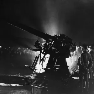 Anti Aircraft gun crew seen here in a demonstration just prior to the outbreak of war Anti Aircraft gun crew seen here in a demonstration just prior to the outbreak of war