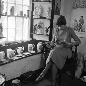 Antique Shop in The Old Salthouse, St Ives Print 1954