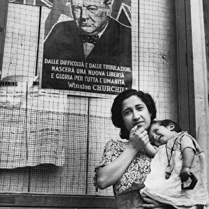 Antonoinetta Campenello, of Via Lombardo, Vizzini, pictured with her child Mimmo in