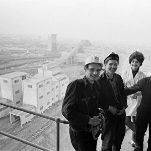 Three apprentices and a canteen girl from the modern Westoe colliery. April 1967