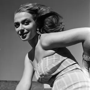 April Olrich on the roof of her Chelsea flat. April, was born in Zanzibar