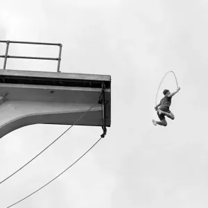 Scarborough Pool Stunt Diver Jack McCrae Print 8th July 1953