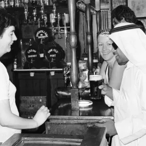 Arab Man at Stanhope Public House Print, June 1976