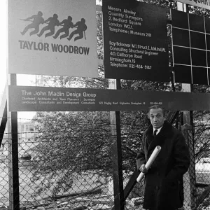 Architect John Madin at the site of the new BBC headquarters in Pebble Mill Lane Architect John Madin at the site of the new BBC headquarters in Pebble Mill Lane
