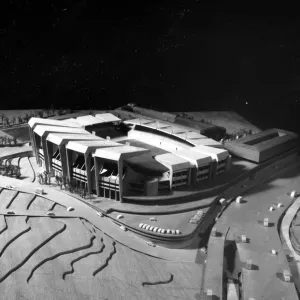 Architectural model of proposed changes to St James Park, 1967 Architectural model of proposed changes to St James Park, 1967
