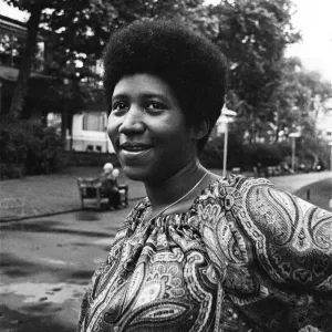 Aretha Franklin pictured in London, in the summer of 1970