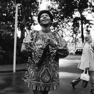 Aretha Franklin pictured in London, in the summer of 1970