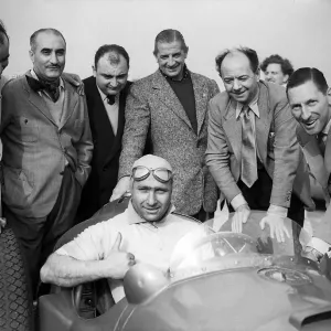 Argentinian motor racing champion Juan Manuel Fangio July 1951 Argentinian motor racing champion Juan Manuel Fangio July 1951