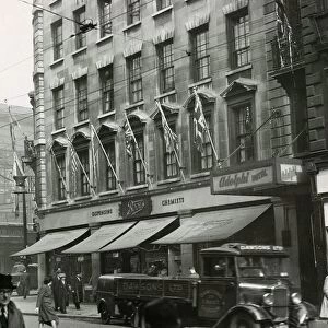 Argyle Street Glasgow April 1948 Boots chemists flags