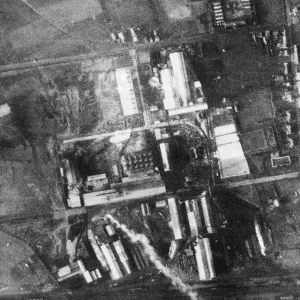 Black and White Print of Tessenderlo Factory Before Explosion