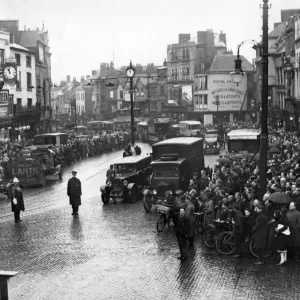 Armistice Day. Inspector Langford and PC 150 Smith are standing in the road to halt Armistice Day. Inspector Langford and PC 150 Smith are standing in the road to halt