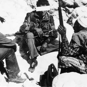 British SAS Troops on Desert Patrol Print
