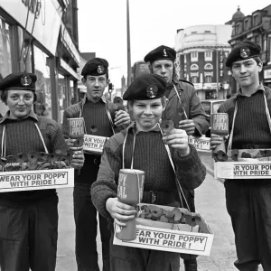 Army Cadet Poppy Sellers Print, Linthorpe Road Middlesbrough 1975 Army Cadet Poppy Sellers Print, Linthorpe Road Middlesbrough 1975
