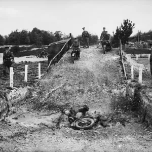 Army dispatch rider training during the Second World War. Circa 1941 Army dispatch rider training during the Second World War. Circa 1941