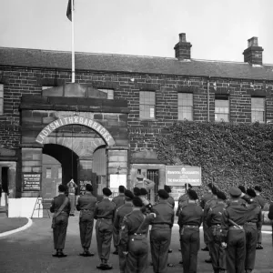 Manchester Regiment Flag Hoisted 1951 Print