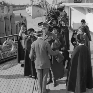 British Nurses Arrive on Steamer Marie Henriette Print British Nurses Arrive on Steamer Marie Henriette Print