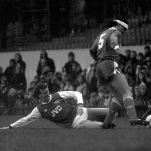 Arsenal 2 v. Luton 1. Division One Football. February 1986 LF18-03-057 Arsenal 2 v. Luton 1. Division One Football. February 1986 LF18-03-057