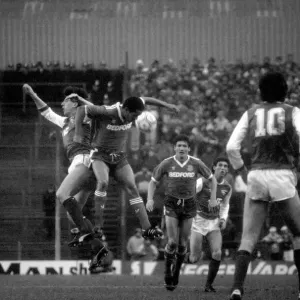 Arsenal 2 v. Luton 1. Division One Football. February 1986 LF18-03-055 Arsenal 2 v. Luton 1. Division One Football. February 1986 LF18-03-055