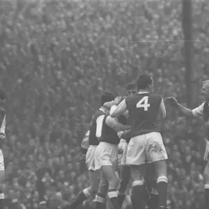 Arsenal 3 v West Ham United 3. Old League Division one at Highbury Stadium Arsenal 3 v West Ham United 3. Old League Division one at Highbury Stadium
