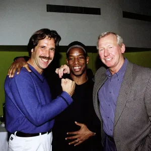 Arsenal footballer Ian Wright with team mate David Seaman Arsenal footballer Ian Wright with team mate David Seaman