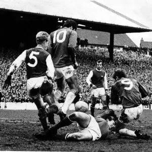Arsenal Goalkeeper Injured in Melee Print 4th Jan 1969
