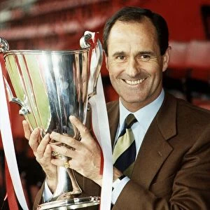 Arsenal Manager George Graham with European cup winners cup trophy May 1994