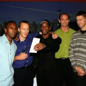 Ian Wright Celebrates Breaking Cliff Bastin's Record Print