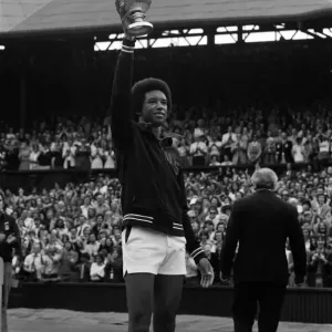 Arthur Ashe Print - Wimbledon 1975
