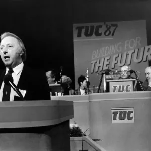 Arthur Scargill, leader of the National Union of Mineworkers making a speech during Arthur Scargill, leader of the National Union of Mineworkers making a speech during