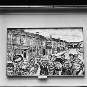 Artist John Bratby, the famous mural painter, has completed a painting on which 15
