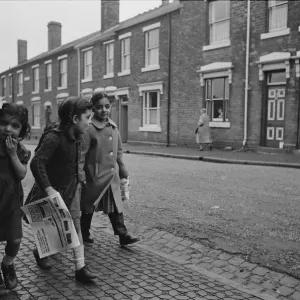 Three Asian Girls, Marshall Street Smethwick Print, 1964
