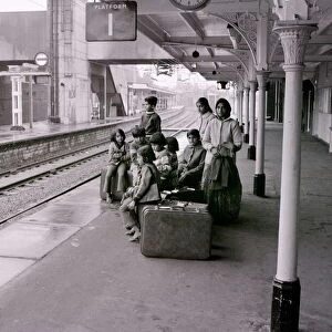 Asian immigrant family seen at Bishops Stortford Station