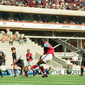 Aston Villa 3 -1 Manchester United Premiership match held at Villa Park. 19th August 1995