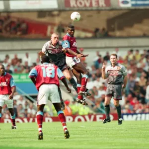 Aston Villa 3 -1 Manchester United Premiership match held at Villa Park. 19th August 1995