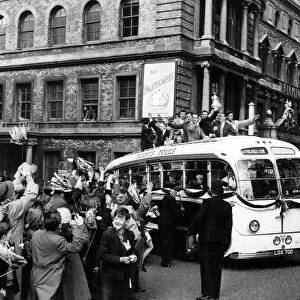 Aston Villa FC, Victory Parade after winning 1957 FA Cup Final 2-1 against Manchester