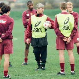 Aston Villa football team training with their new manager, Brian Little Aston Villa football team training with their new manager, Brian Little
