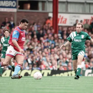 Paul McGrath in Action - Villa Park Print 1992