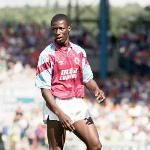 Aston Villa's Paul Mortimer in Action Print 1991