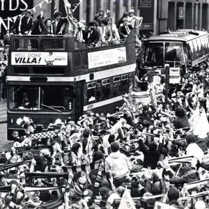 Aston Villa manger Ron Saunders enjoys the adoration of the thousands of supporters who Aston Villa manger Ron Saunders enjoys the adoration of the thousands of supporters who