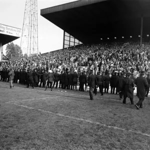 Aston Villa v Rangers match at Villa Park, which was later abandoned after a pitch Aston Villa v Rangers match at Villa Park, which was later abandoned after a pitch
