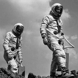 Astronauts Edwin Eugene Buzz Aldrin (right) and Theodore Cordy Ted Freeman (left Astronauts Edwin Eugene Buzz Aldrin (right) and Theodore Cordy Ted Freeman (left