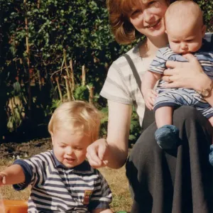 Jonathan Edwards with Family in Garden, 8 August 1995 Print Jonathan Edwards with Family in Garden, 8 August 1995 Print